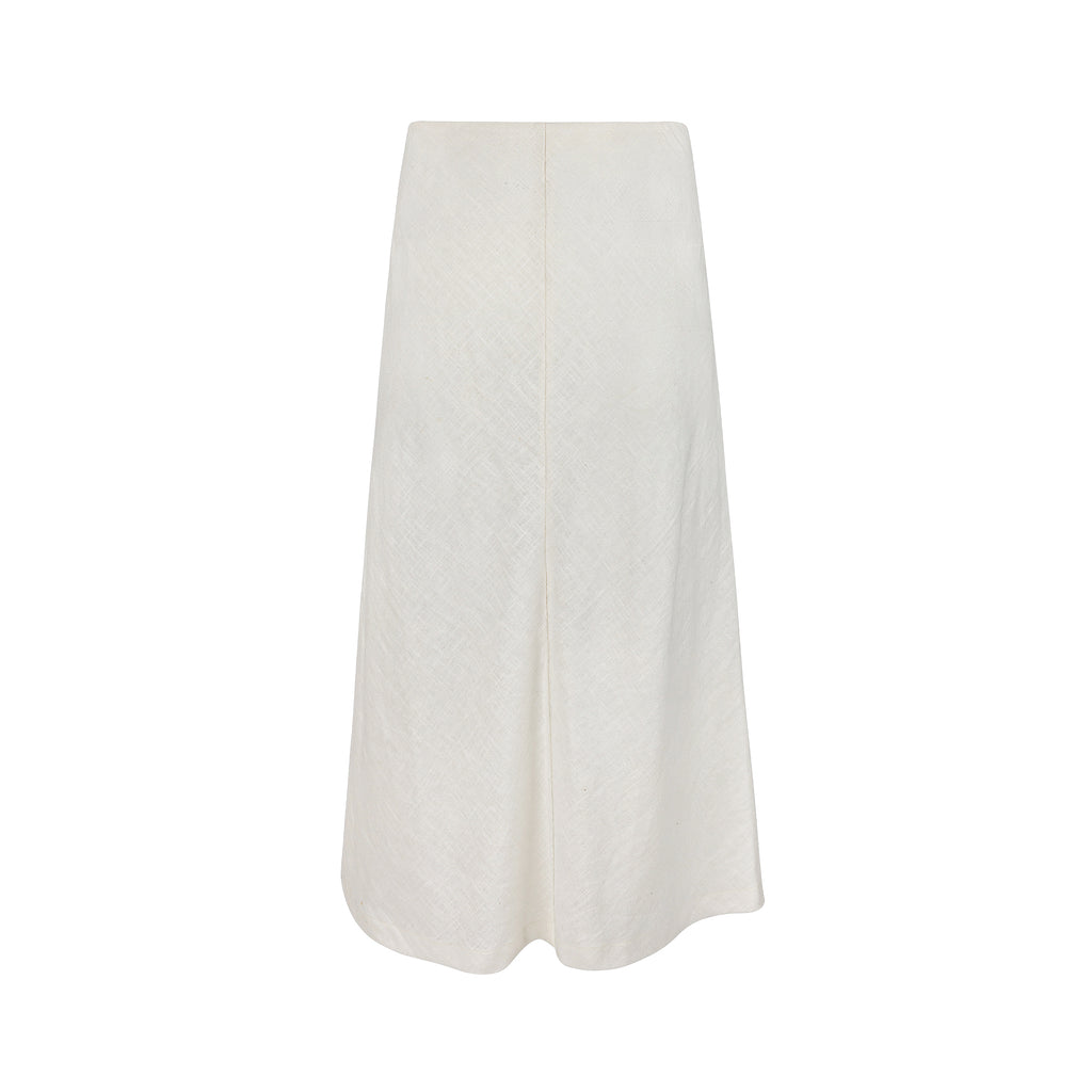 White Linen Skirt