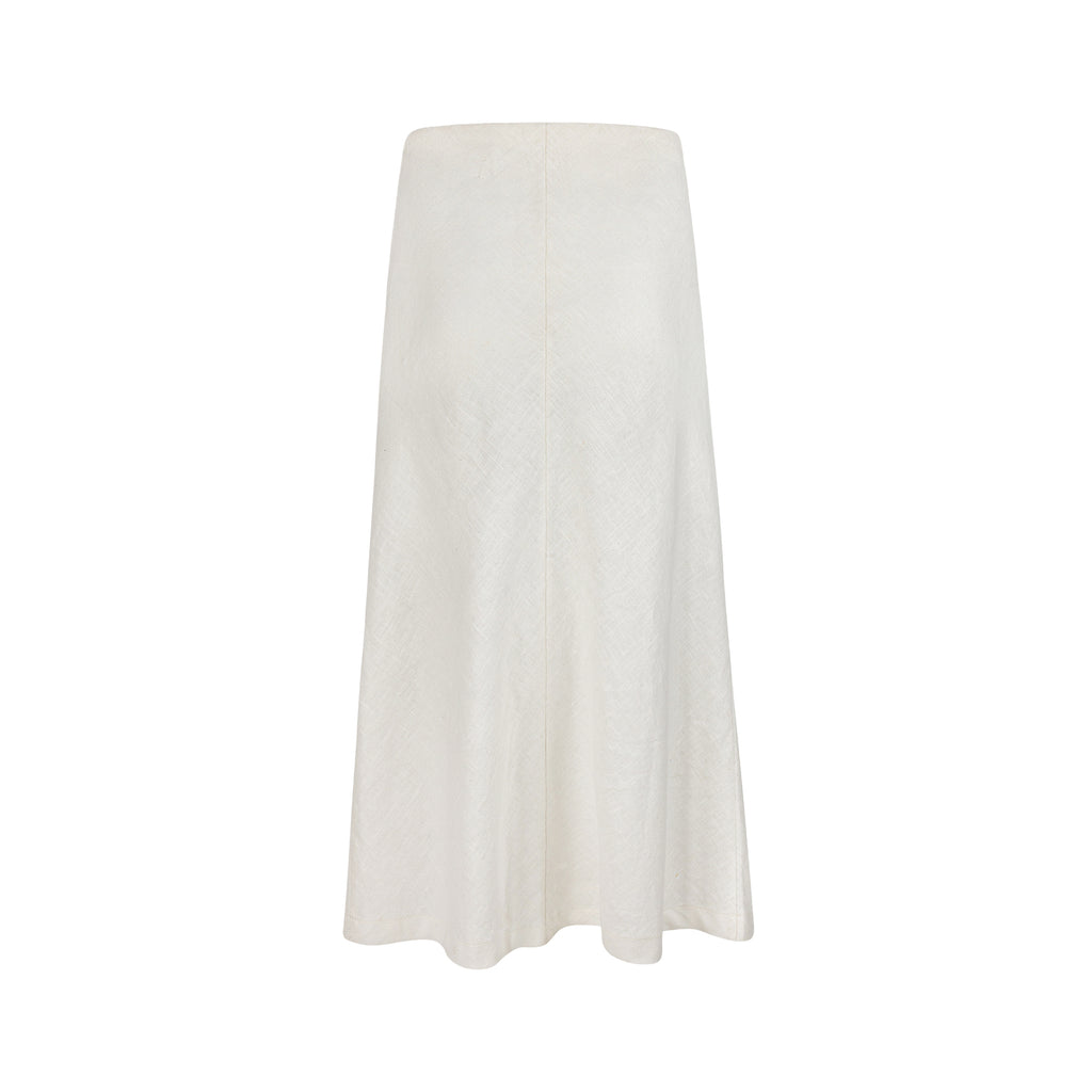 White Linen Skirt