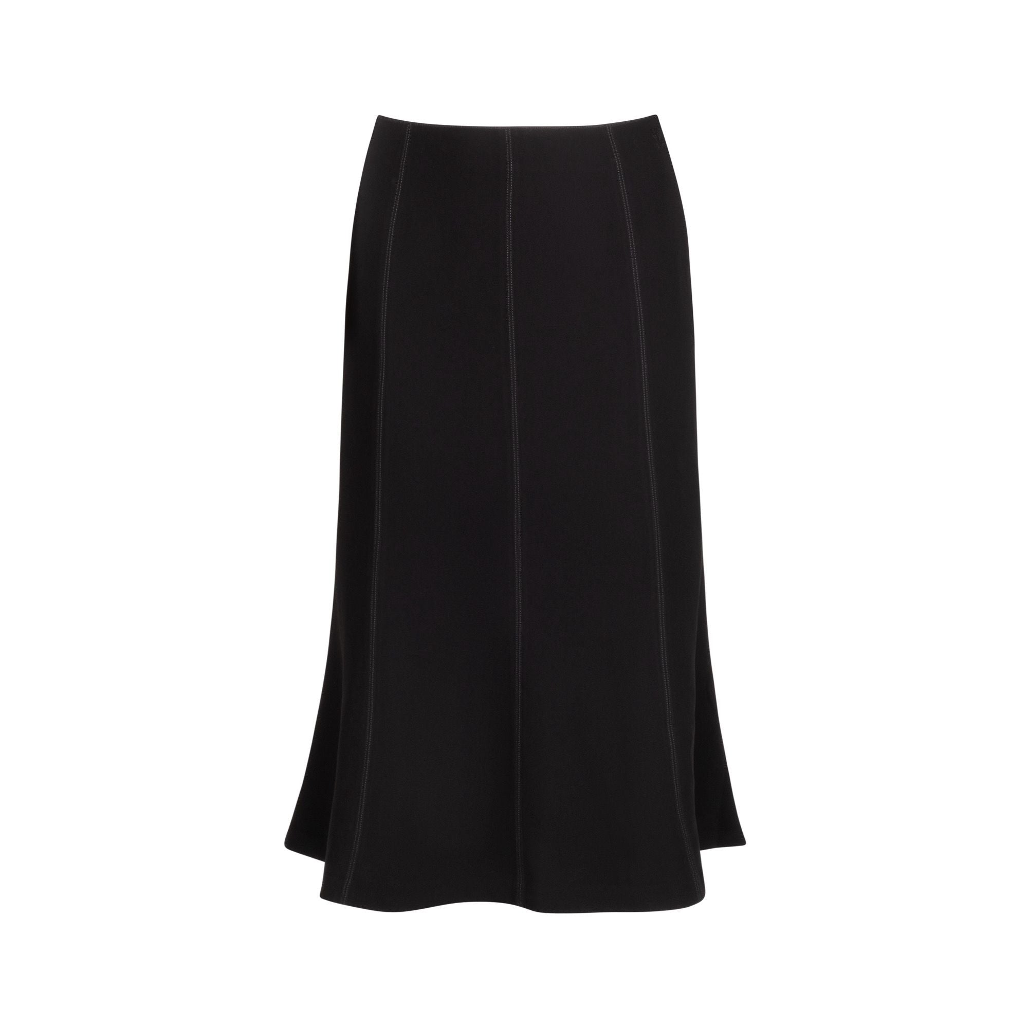 Black Paneled Skirt