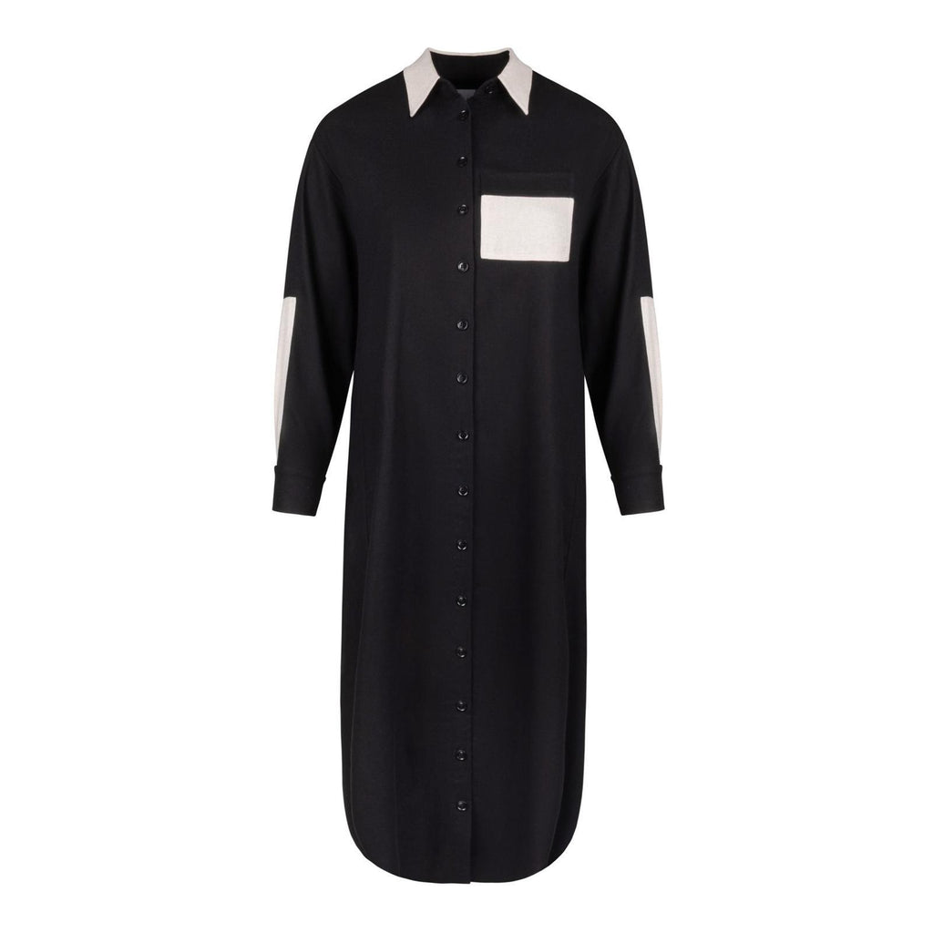 Color block shirt dress